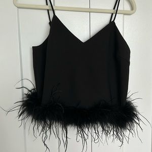 Lucy Paris Feathered Top
